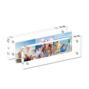 2x6 "2*6 Zoll Desktop-Display <span class=keywords><strong>Photo</strong></span> <span class=keywords><strong>Booth</strong></span> Acryl block Magnetische Bilderrahmen mit Einsätzen - Product Image 2