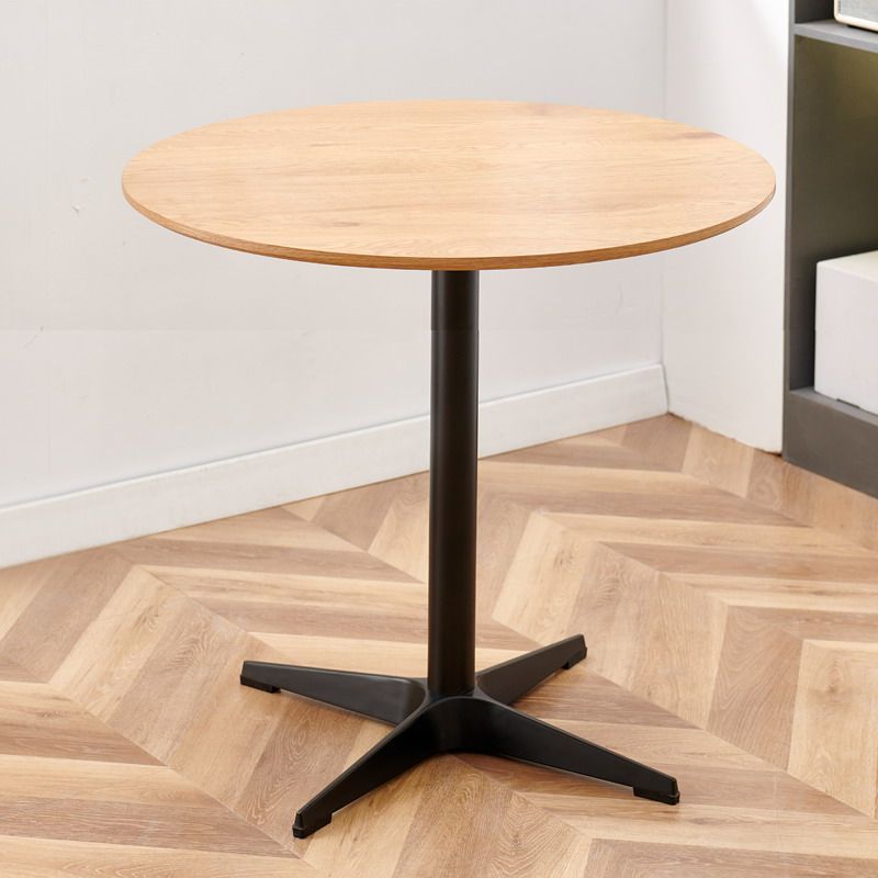 Wood grain desktop + black legs-density board surface