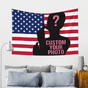 Tùy chỉnh tường tấm thảm vải cá nhân logo hình ảnh hình ảnh văn bản tùy chỉnh tấm thảm chăn đám cưới hài hước Backdrop ký túc xá nhà - Product Image 6