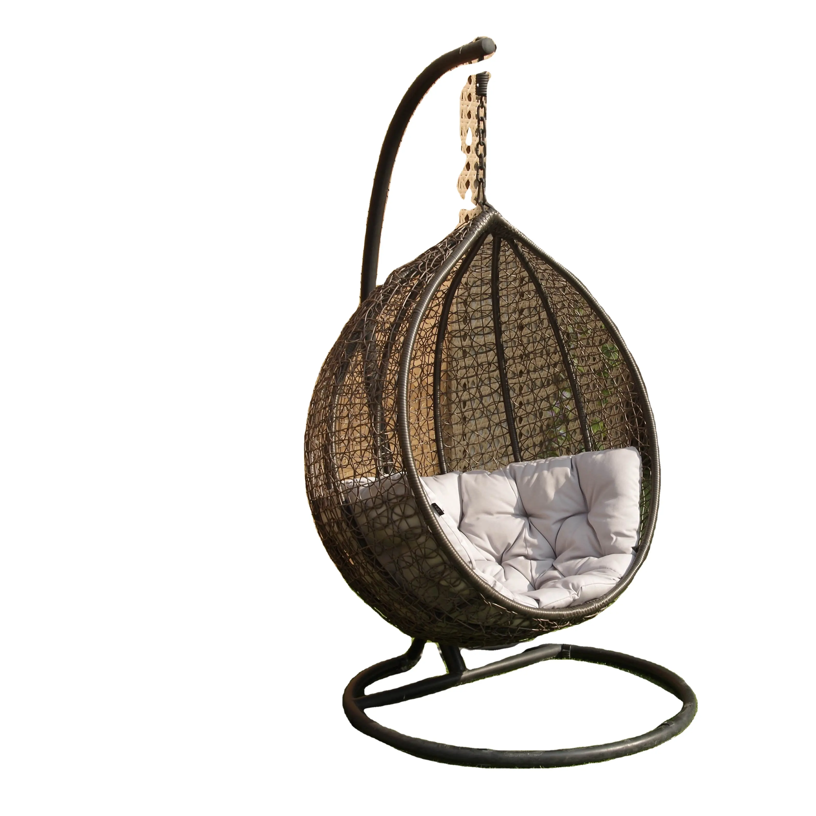 Factory Price Patio Furniture One Seat Rattan Cocoon Egg Hanging Chair
