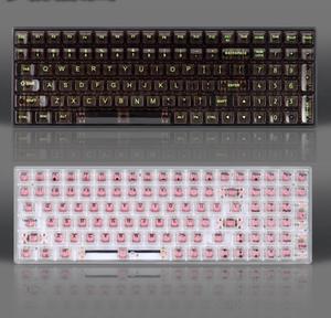 Teclado mecánico con cable Efecto de lámpara RGB 100 teclas Teclado de juego de teclas transparente - Product Image 3