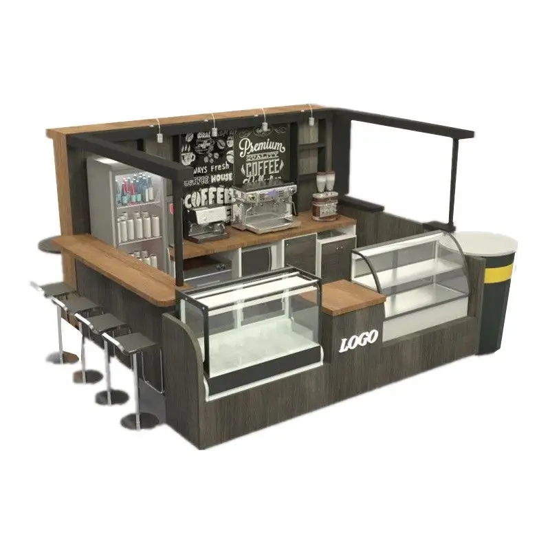4*3m custom Sartre mall coffee kiosk design for sale