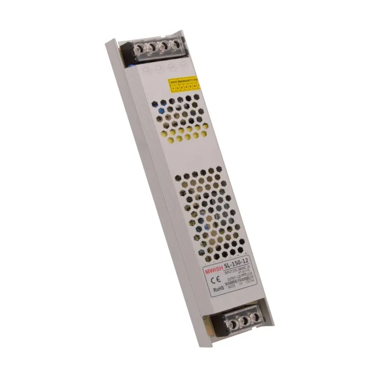 MWISH SL-150-24 dimmable led alimentation à découpage 24V 150W 6.5A Slim LED Driver pour boîte à lumière