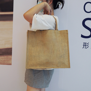 Tùy Chỉnh In Sinh Thái Thân Thiện Với Bán Buôn Đay Túi Chắp Vá Vải Cotton Linen Đay Vải Bố Túi Đay Túi Tote - Product Image 4