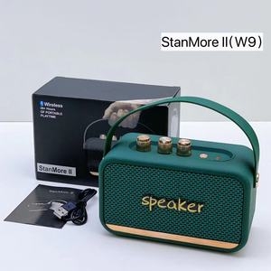 W9复古风格便携式亨德尔RGB扬声器调频收音机音频无线蓝牙扬声器强力音响系统流行主扬声器 - Product Image 3