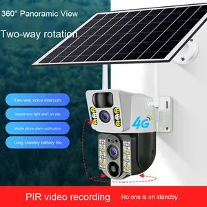 Ngoài trời năng lượng mặt trời Powered HD đầy đủ màu sắc Giám sát camera không dây không thấm nước 4G ống kính kép CMOS cảm biến đám mây lưu trữ dữ liệu IP 1 năm - Product Image 6