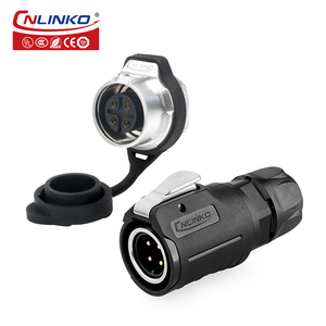 CNLINKO M16 <strong>10A</strong> DC AC Power Supply Cables Connector Waterproof IP68 4 Pin Metal and Plastic Connector LED Lighting Plug <strong>Socket</strong> - Product Image 3