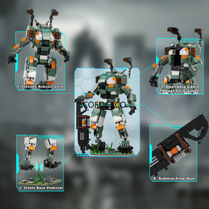 BT-7274タイタンメカロボットビルディングキット、安定した台座モデルのおもちゃを備えたヴァンガードクラスのゲームメックアクションフィギュア - Product Image 4