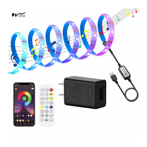 <strong>LED</strong> Strip Light 5V USB 4Pcs X 1.64ft/0.5m Magic Neon <strong>Tape</strong> Light with Smart App Bluetooth Control Music Sync Color Changing Strip - Product Image 1