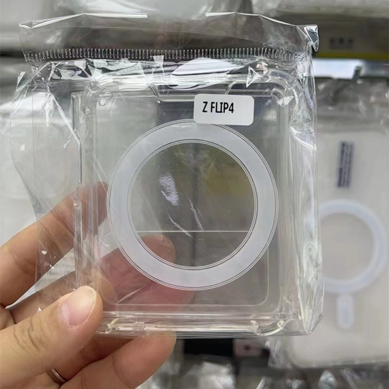 Transparent magnetic hard case bag