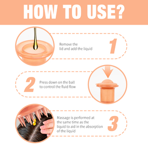 Masseur d'huile essentielle pour le cuir chevelu, nettoyage en profondeur du cuir chevelu, applicateur d'huile capillaire, shampooing en silicone, brosse de massage - Product Image 6
