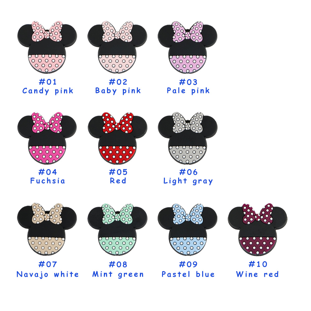 Perle focale en silicone pour souris Mix SA18-Q
