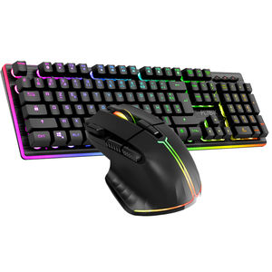 PCTENK USB Backlit LED 104 Keys <strong>Keyboard</strong> <strong>and</strong> <strong>Mouse</strong> Combos Home Notebook <strong>Desktop</strong> <strong>Computer</strong> Latest Gaming <strong>Keyboard</strong> <strong>Mouse</strong> Set - Product Image 1