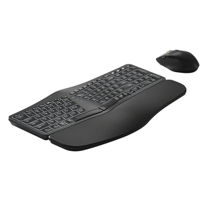 Teclado ergonómico inalámbrico recargable de tamaño completo, conjunto combinado de ratón para PC, portátil, ergonómico - Product Image 3