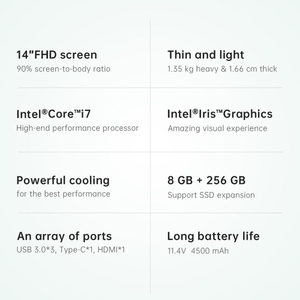Win 10 ALLDOCUBE i7Book dizüstü çift bant WiFi 14 inç IPS ekran RAM 256GB SSD ROM dizüstü i7 taşınabilir bilgisayar - Product Image 3