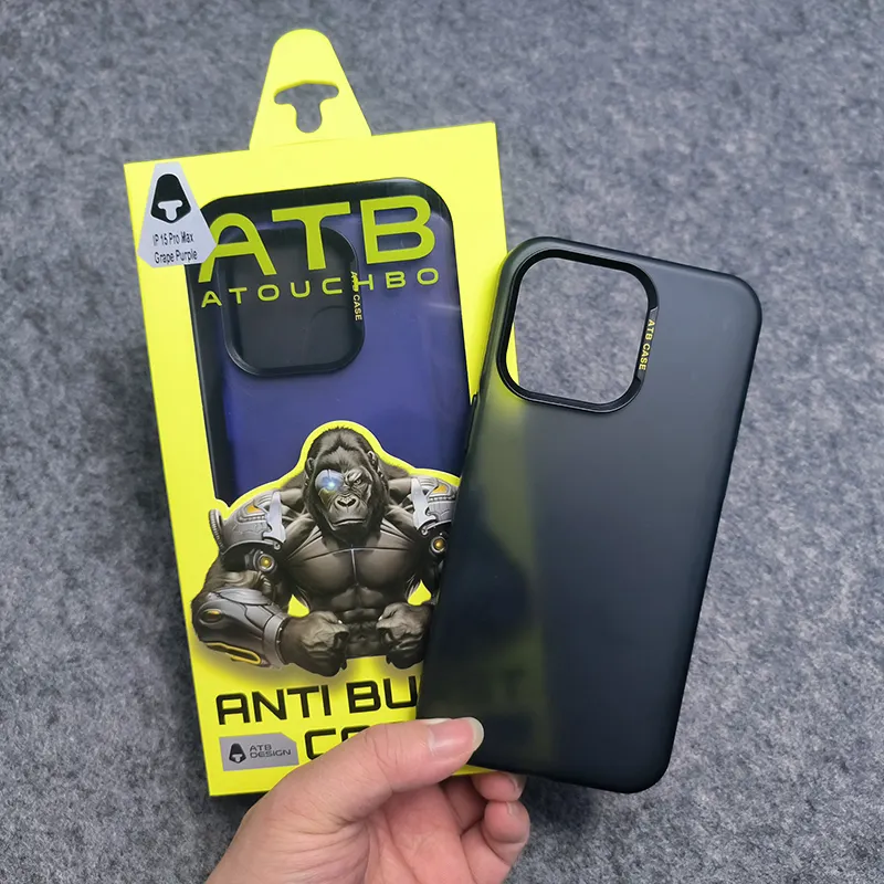 ATB casing ponsel TPU transparan, penutup belakang pelindung kulit buram anti-kuning