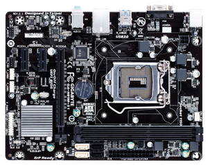 I7 I3 CPUおよびSATAハードドライブIntel H81チップセットに対応する2つのDDR3 RAMスロット付きギガバイトGA-H81M-S1マザーボード - Product Image 1
