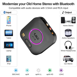 1Mii B06S + 蓝牙5.1 HiFi音频接收器，配有LDAC、Aptx高清和Aptx低延迟家用立体声系统蓝牙适配器 - Product Image 5