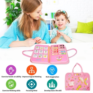 Felt Kids Busy Board Montessori <strong>Teaching</strong> Early <strong>Learning</strong> Interactive Activity unicorn Busy Board Felt for Toddlers with Bag - Product Image 3
