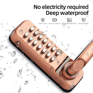 3. Çift taraflı düğme mekanik şifreli kilit şifre değişikliği için kilidi açmaya gerek yok su geçirmez ev kilidi - Product Image 2