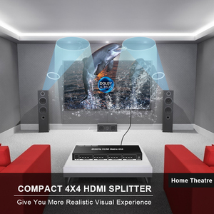 Conmutador de matriz HDMI 4x4 4K con salida de audio y control RS232/LAN Divisores y convertidores de video de matriz HDMI Conmutador de video - Product Image 6