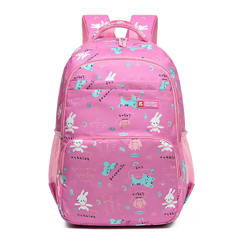 2024 nuevo diseño de fábrica Mochila nuevo estilo patrón de dibujos animados Mochila para adolescentes niñas mochila escolar Color Rosa mochilas escolares