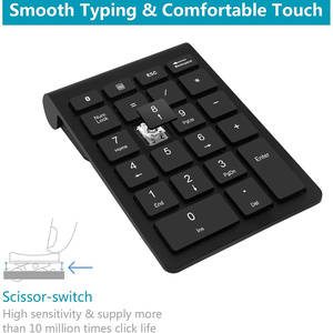Alfombrilla numérica inalámbrica, teclado numérico inalámbrico, 22 teclas, Mini contabilidad financiera, almohadilla numérica recargable para ordenador portátil de escritorio - Product Image 2