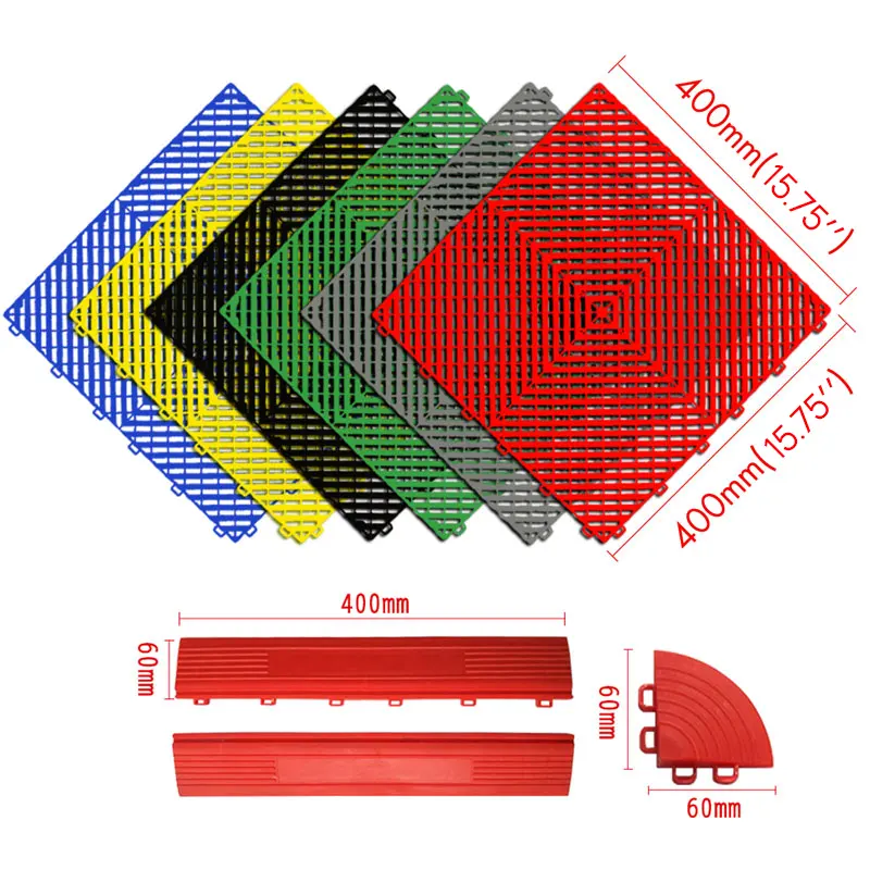 Baldosas antideslizantes para suelo de pista de baloncesto, DIY, su patio trasero, 24'X26', 624 Uds.