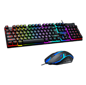 OEM High Quality Wired Usb Office <strong>Computer</strong> <strong>Keyboards</strong> and Mouse Set 2 in 1 Combos with RGB Light - Product Image 1