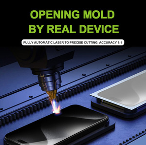 9H 2.5D Tempered Glass bảo vệ màn hình trường hợp dễ dàng Applicator cài đặt hộp ma thuật John bảo vệ màn hình cho iPhone 14 15 17 Pro Max - Product Image 3