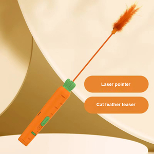 Karotten lade modell Laser Cat Teaser 5 Muster Lila Licht Cat Laserpointer Spielzeug Einziehbarer Tease interaktiver Cat Stick - Product Image 5