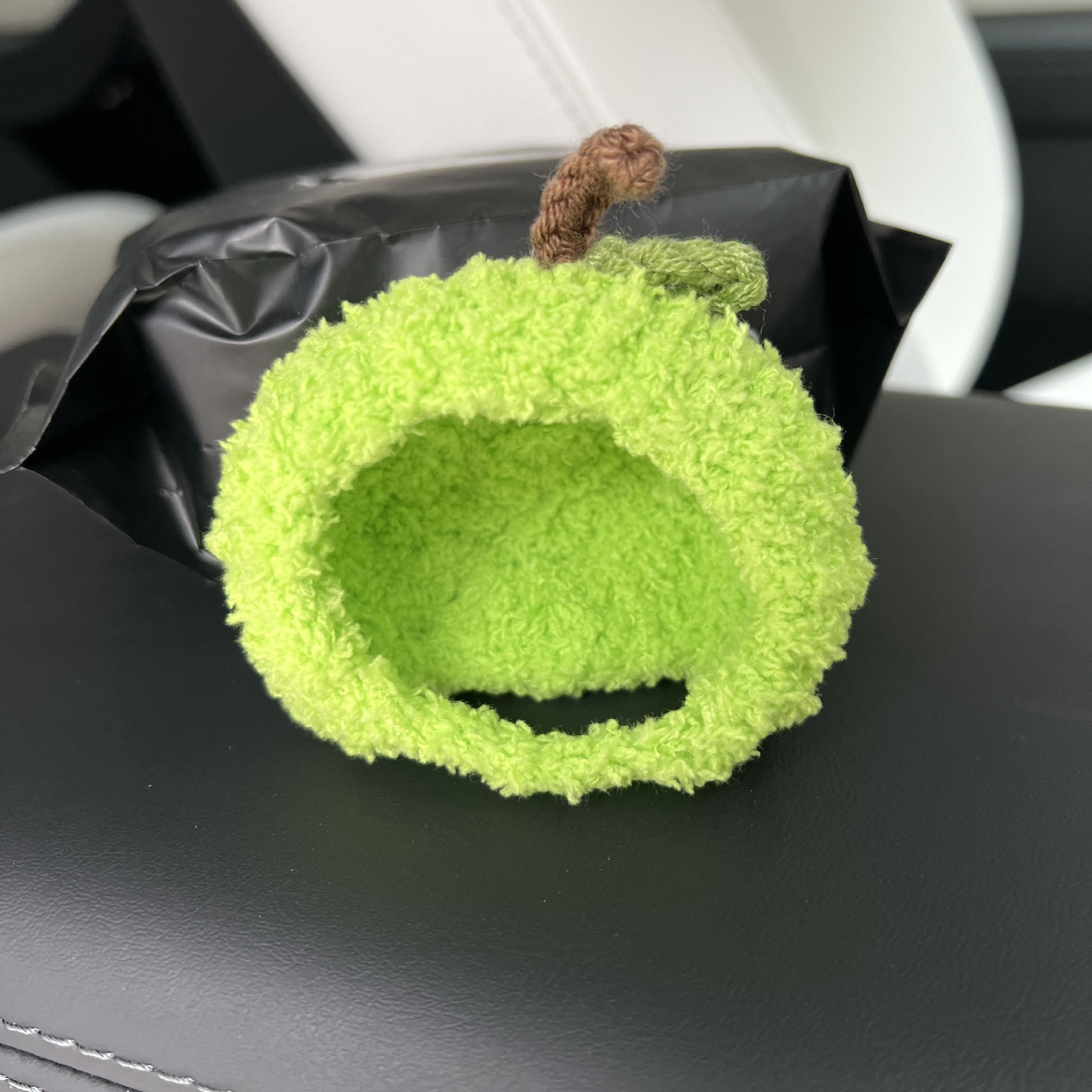 Small green apple headgear
