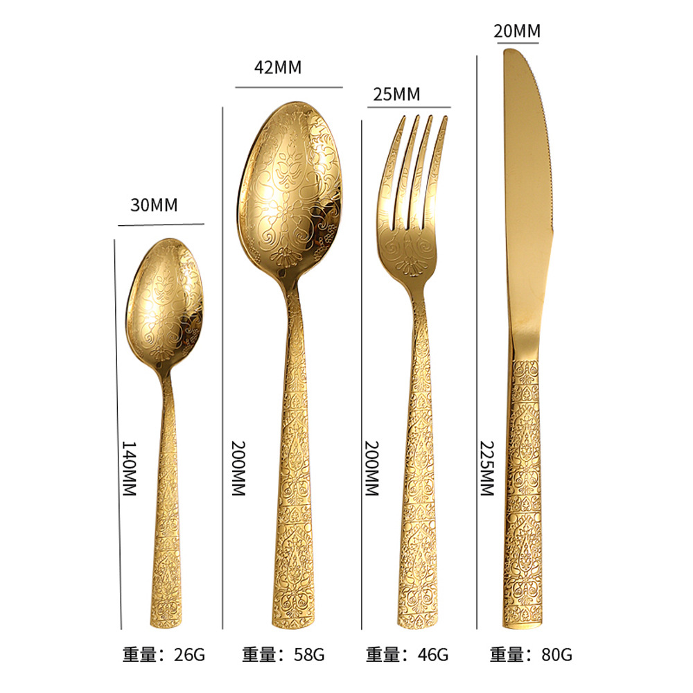 Juego de cuatro piezas (oro)