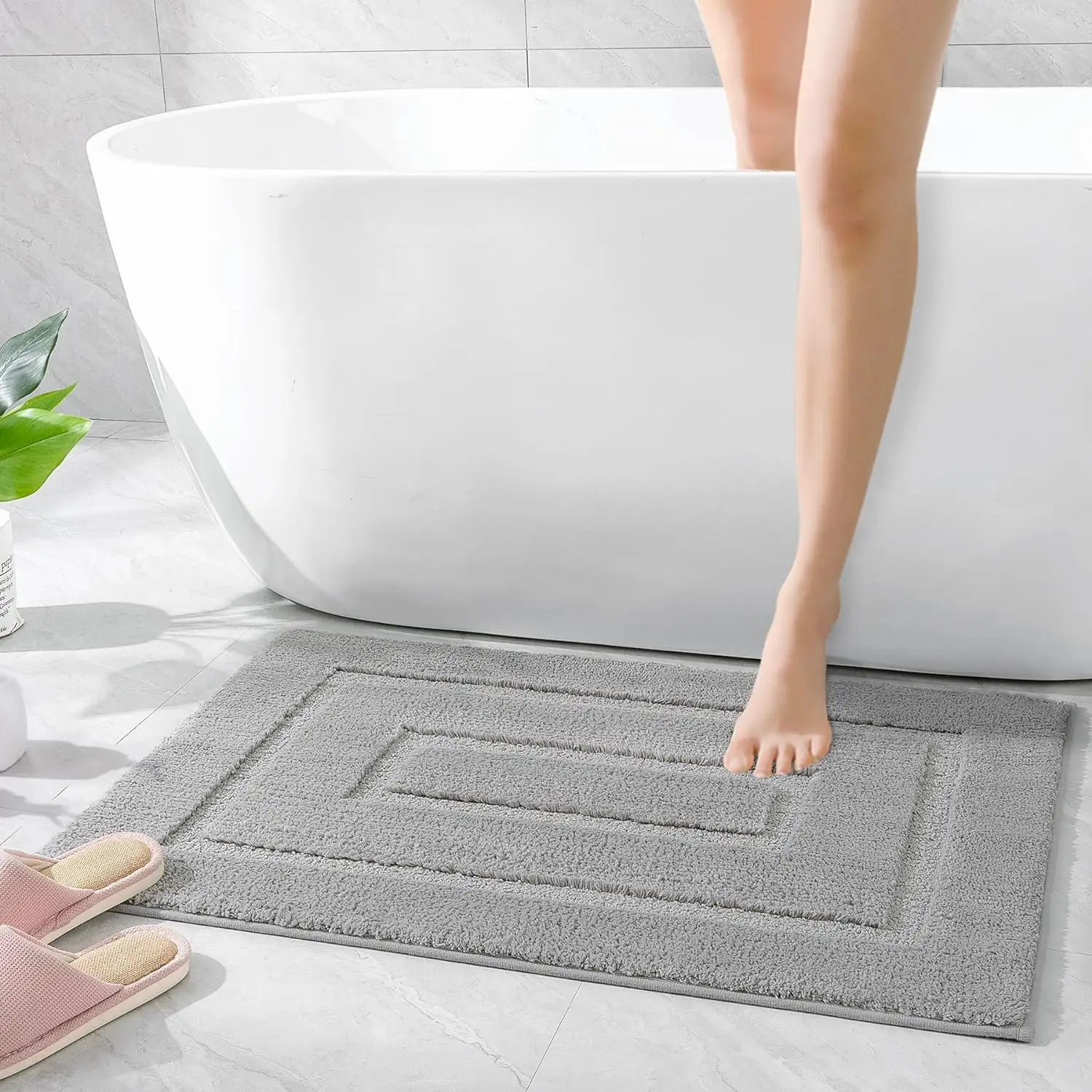 Skymoving-Alfombrilla de baño de color sólido personalizada, ultra suave alfombrilla de baño, alfombrillas de baño de microfibra con respaldo TPR antideslizante