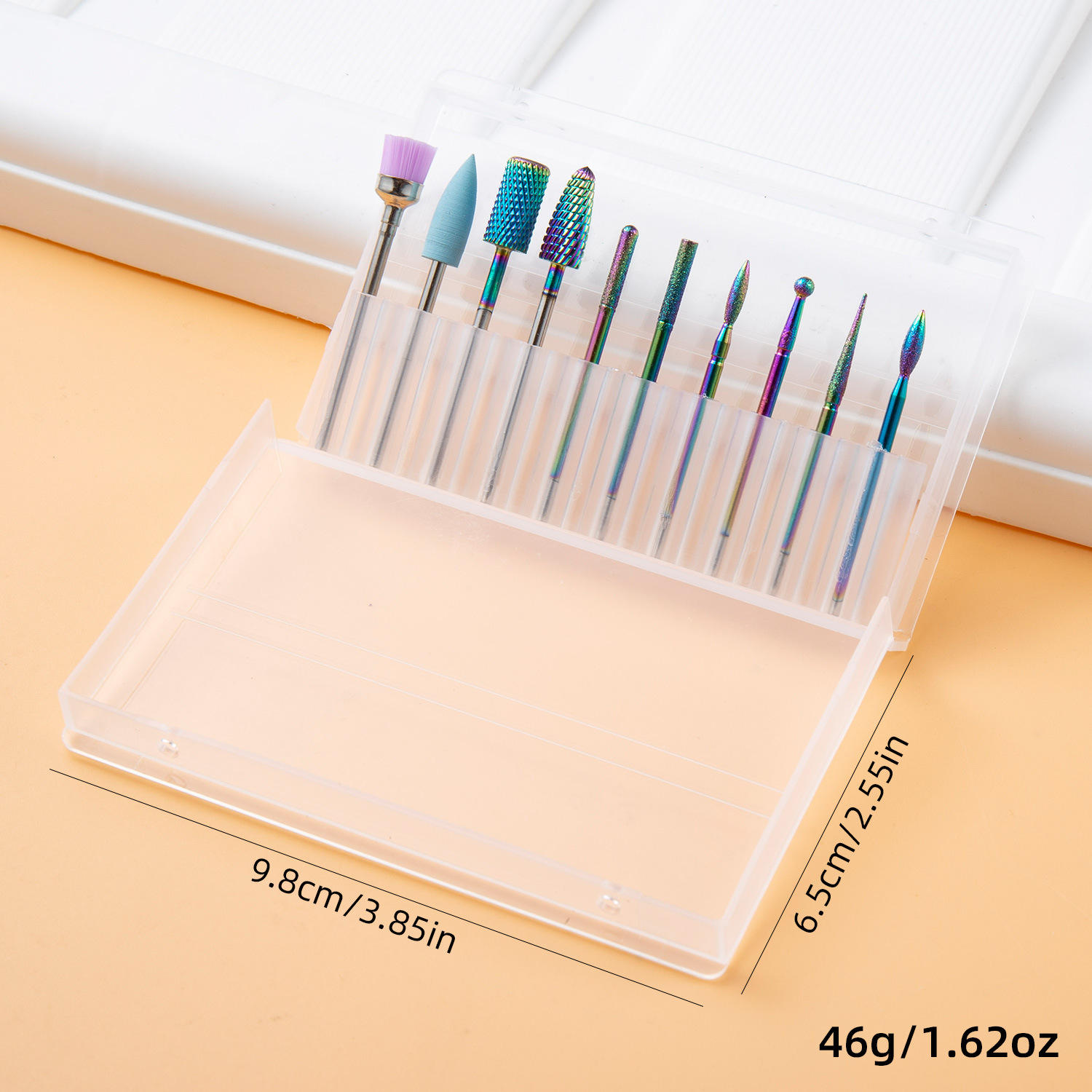 10 boxed polishing head paint brush colorful set