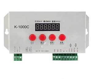 Nuovo Software 2048 pixel Controller luce Led programmabile DMX512 scheda SD T1000s K-1000C Controller LED SPI digitale a colori