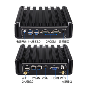 カスタム最も安いPCミニコンピューター産業用組み込みUbuntu勝利1011ファンレスミニ産業用PC - Product Image 5