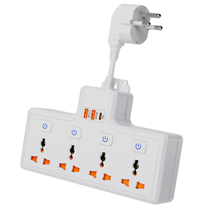 マルチチャンネル3ピンプラグAC電源ボード、マルチプロテクションプラグソケット2 USB + 1 USB C 3ポート出力拡張 - Product Image 2