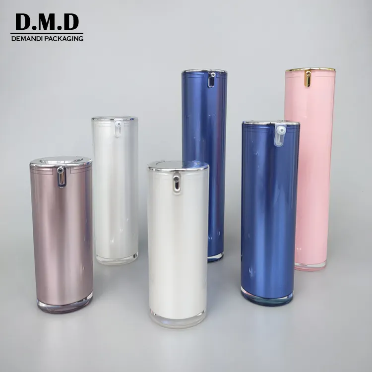 Fabricante de alta qualidade 15 ml 30ml 50 ml 1oz acrílico pérola branco airless bomba garrafa de luxo para soro embalagem