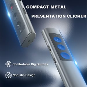 2 in 1 ricaricabile Laser rosso Wireless 2.4GHZ presentatore remoto con Hyperlink e Volume Slide Clicker per PPT PowerPoint Click - Product Image 4