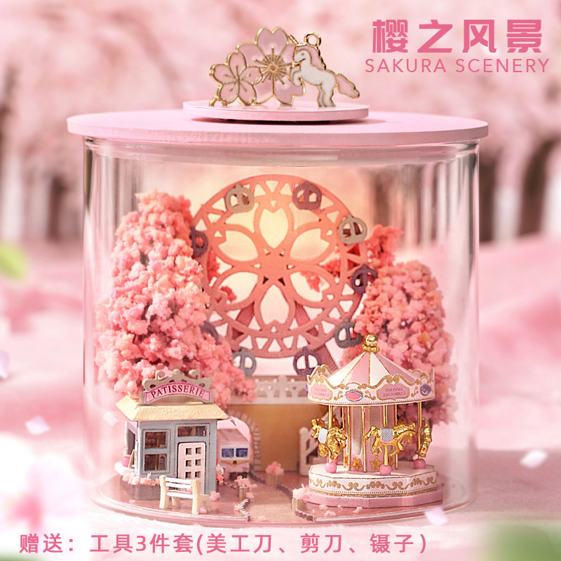 Cherry blossom scenery tool led light-assembly required