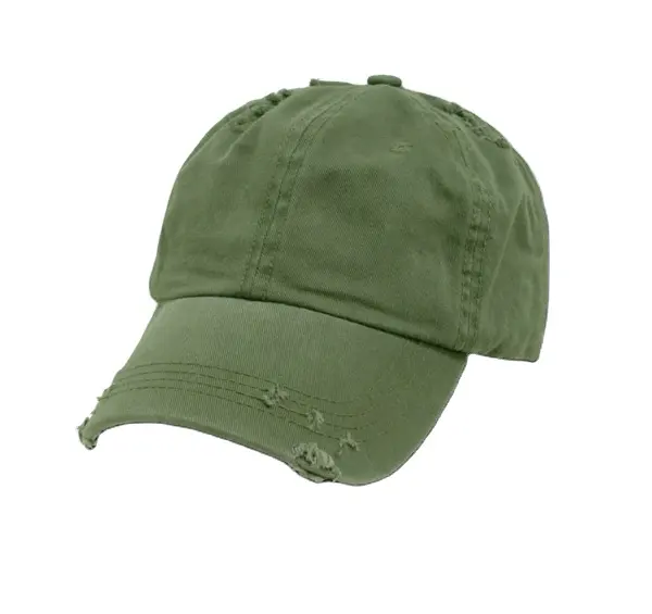 Gorras deportivas personalizadas para hombre y mujer, gorros deportivos sin estructura lavados a la moda, color verde, OEM, gran oferta