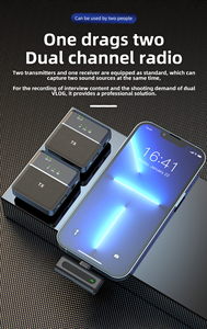 Không dây tiếng ồn hủy bỏ di động ngoài trời IOS Live đài phát thanh <span class=keywords><strong>Microphone</strong></span> SX8 kép Micro - Product Image 6