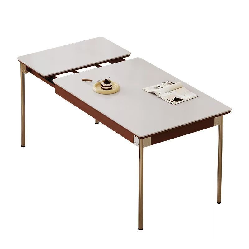 White matte slate dining table