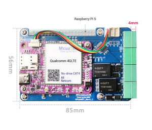 MPUUART <strong>Raspberry</strong> <strong>Pi</strong> 5 PCIE Development Board <strong>USB</strong> <strong>Serial</strong> Port Expansion RS485 with Isolation RS232 USB2.0