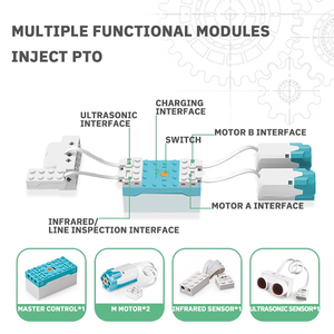 Rompecabezas de aprendizaje de Robot, Kit de entrenamiento lógico, modelo de programa de prueba 9686, juguete educativo de bloques de construcción electrónicos de Ciencia - Product Image 4
