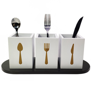 Tre Bạc <span class=keywords><strong>Caddy</strong></span> đồ dùng chủ tổ chức nhà bếp đồ dùng <span class=keywords><strong>Caddy</strong></span> cho bộ đồ ăn - Product Image 4