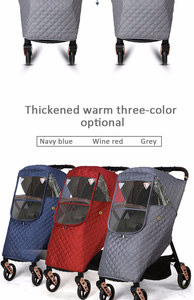 JXB Universal Wind Dust Weather Shield With Windows for Strollers Pushchairs Accessories Baby Stroller <strong>Rain</strong> <strong>Cover</strong> - Product Image 3