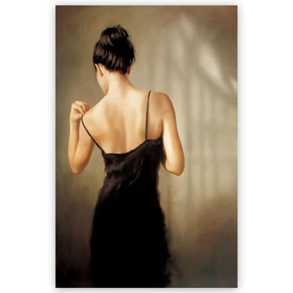 Pure handpainted customer design 3d lenticolare wall art girls nude photo