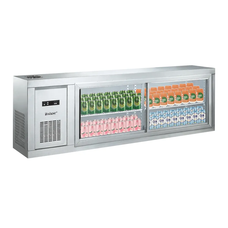 Belsor-refrigerador comercial para bebidas, barra de escaparate de refrigeración por aire
